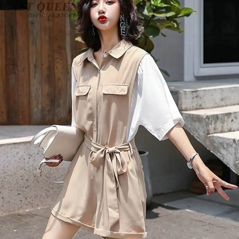 Elegant Jumpsuits For Women 2019 Chiffon Summer Overalls Playsuits Patchwork Shirts Bodysuit Female Shorts Jumpsuit 2019 AA4852
Elegant Jumpsuits For Women 2019 Chiffon Summer Overalls Playsuits Patchwork Shirts Bodysuit Female Shorts Jumpsuit 2019 AA4852
