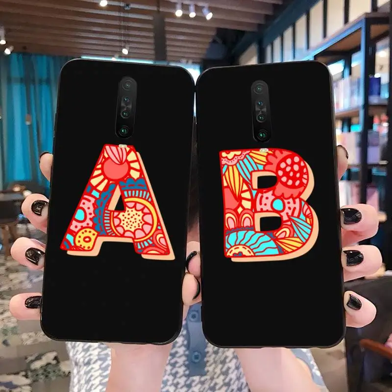 Чехол для телефона в китайском стиле с 26 буквами Redmi Note 8 8A 8T 7 6 6A 5 5A 4 4X 4A Go
