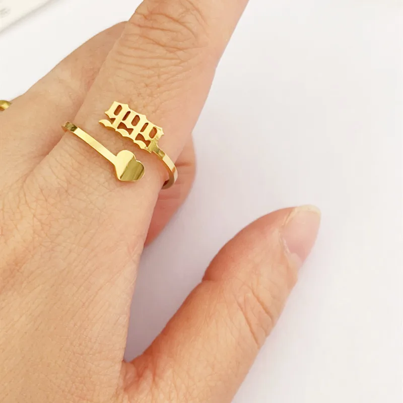 Heart Angel Number Ring For Women Gold Stainless Steel 111 222 333 444 555 666 777 888 999 Devil Couple Finger Ring Cute Jewelry
Heart Angel Number Ring For Women Gold Stainless Steel 111 222 333 444 555 666 777 888 999 Devil Couple Finger Ring Cute Jewelry