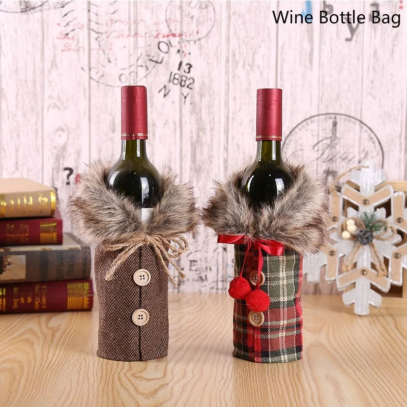 Christmas Decor Red Wine Suit Champagne Bottle Cover Wine Bottle Bag Santa Claus Festival Dinner Table Party Supplies Beautiful
Christmas Decor Red Wine Suit Champagne Bottle Cover Wine Bottle Bag Santa Claus Festival Dinner Table Party Supplies Beautiful