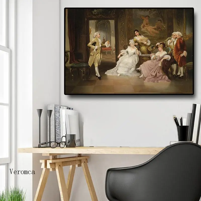 Vintage European Royal Court Figure Portrait Oil Painting Posters and Prints Canvas Pop Art Wall Picture for Living Room Decor
Vintage European Royal Court Figure Portrait Oil Painting Posters and Prints Canvas Pop Art Wall Picture for Living Room Decor