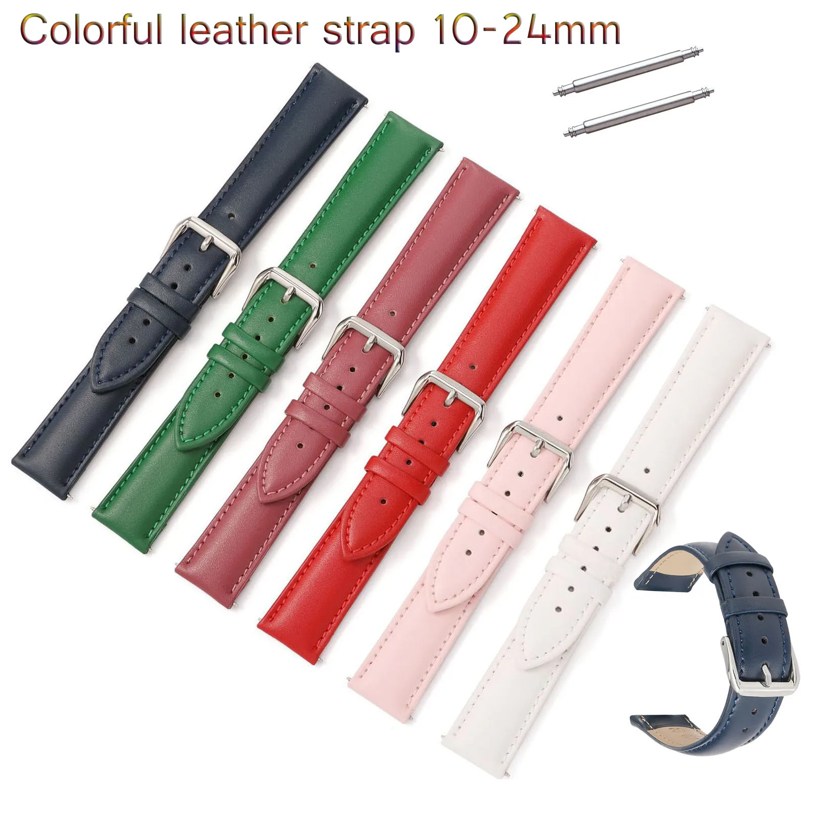 Watchband 12mm 14mm 16mm 18mm 20mm 22mm 24mm Genuine Leather Watch Strap Wristwatch Bracelet Universal Bands 6 Colors
Watchband 12mm 14mm 16mm 18mm 20mm 22mm 24mm Genuine Leather Watch Strap Wristwatch Bracelet Universal Bands 6 Colors