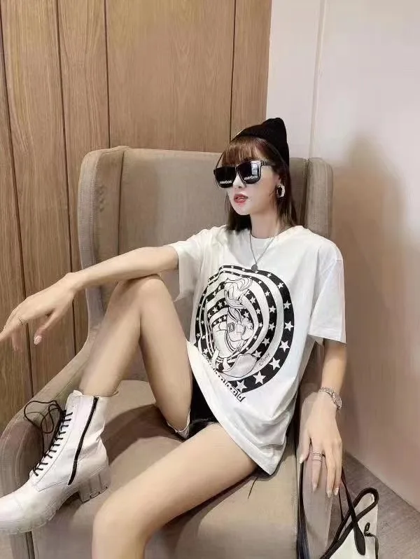 women RK0247 Fashion Tops & Tees 2021 Runway Luxury famous Brand European Design party style T-Shirts Women's Clothing
women RK0247 Fashion Tops & Tees 2021 Runway Luxury famous Brand European Design party style T-Shirts Women's Clothing