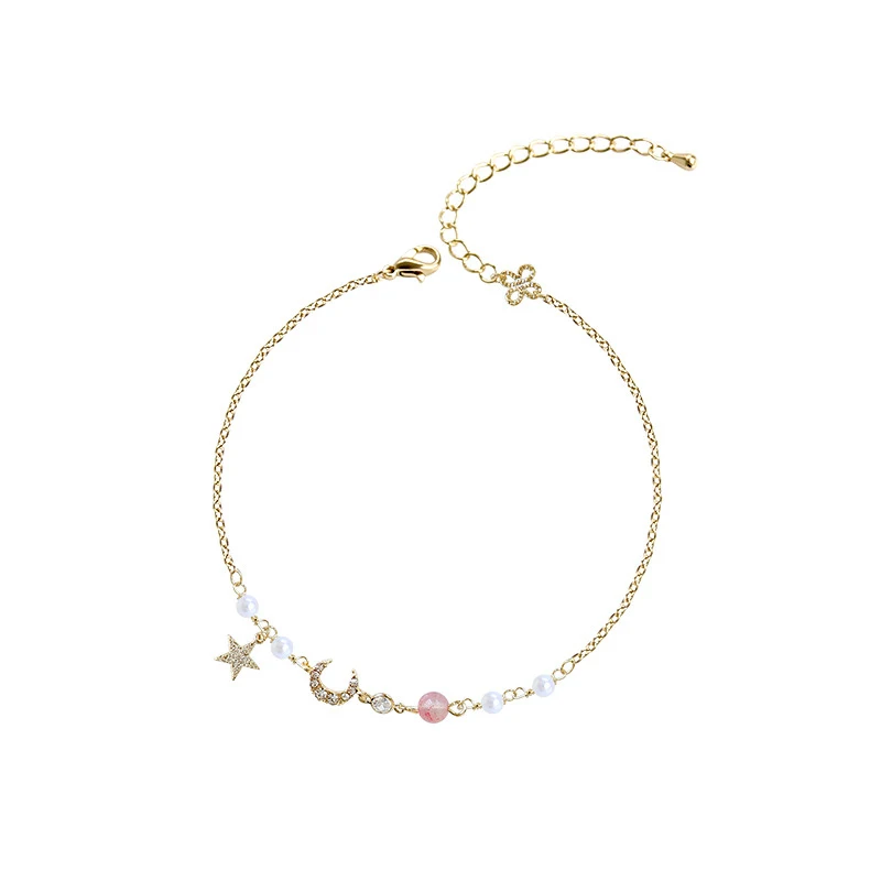Gold Moon and Star Bracelet Pearl Bead Adjustable Bracelets for Women Zirconia Butterfly Charm Bracelets Jewelry Gift
Gold Moon and Star Bracelet Pearl Bead Adjustable Bracelets for Women Zirconia Butterfly Charm Bracelets Jewelry Gift