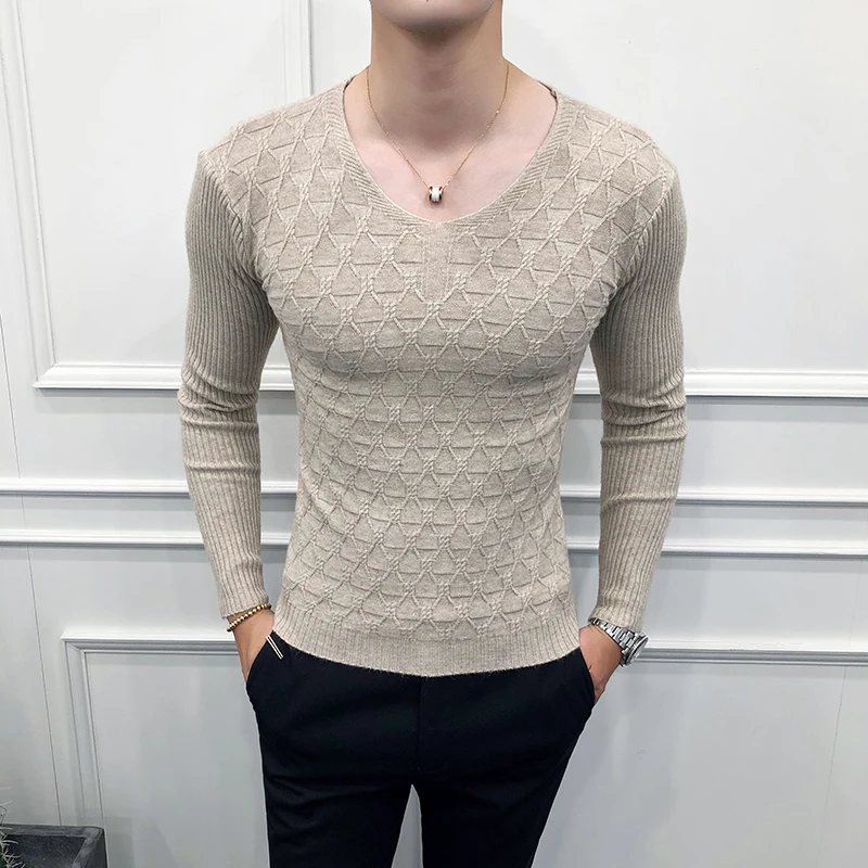 Brand Men Sweater Fashion 2020 Autumn Winter V Neck Casual Knitted Sweaters For Men Long Sleeve Slim Fit Streetwear Pull
Brand Men Sweater Fashion 2020 Autumn Winter V Neck Casual Knitted Sweaters For Men Long Sleeve Slim Fit Streetwear Pull