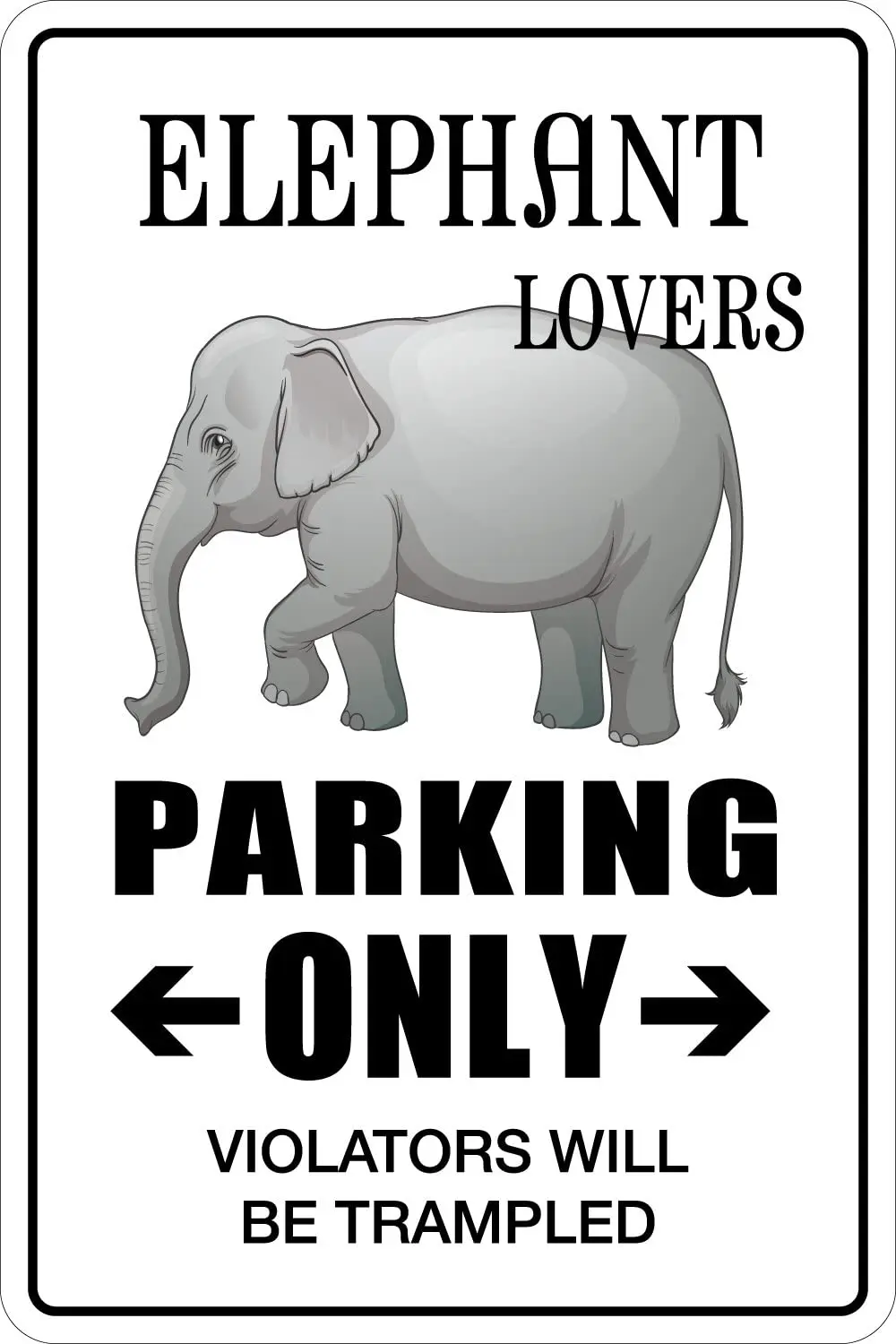 Металлический знак Новинка для любителей парковки животных StickerPirate Elephant только