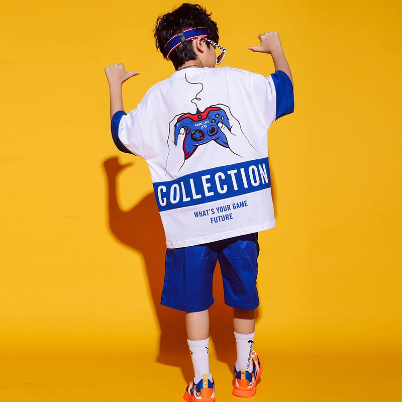 Summer New Children'S Street Dance Costume Boy Hiphop Clothes Girls Jazz Dance Costumes Performance Wear Tshirt&Shorts DWY3526
Summer New Children'S Street Dance Costume Boy Hiphop Clothes Girls Jazz Dance Costumes Performance Wear Tshirt&Shorts DWY3526