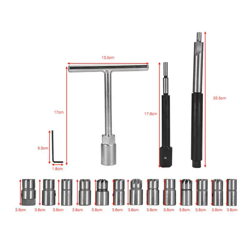 17pcs Diesel Injector Seat Cutter Set Cleaner Carbon Remover Universal Car Garage Tool Kit Injector Seat Cutter
17pcs Diesel Injector Seat Cutter Set Cleaner Carbon Remover Universal Car Garage Tool Kit Injector Seat Cutter