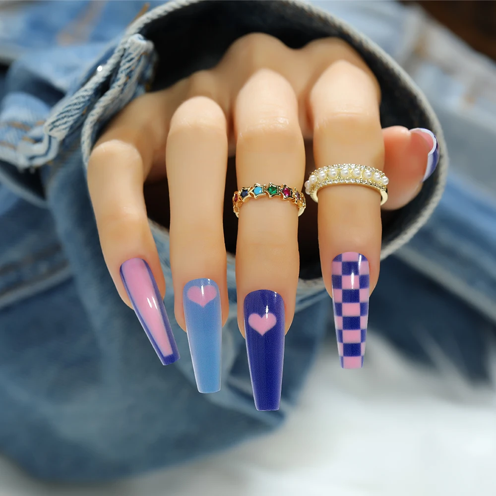 Valentine's Day Faux Nails Acrylic Full Cover Coffin Fake Nails with Adhesive French Ballerina Nail Designs 24 Pieces
Valentine's Day Faux Nails Acrylic Full Cover Coffin Fake Nails with Adhesive French Ballerina Nail Designs 24 Pieces