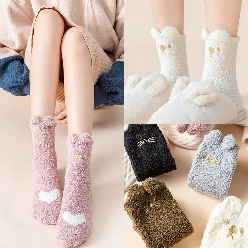 Coral fleece socks women winter home socks plush thickened postpartum towel socks month floor socks sleep socks
Coral fleece socks women winter home socks plush thickened postpartum towel socks month floor socks sleep socks