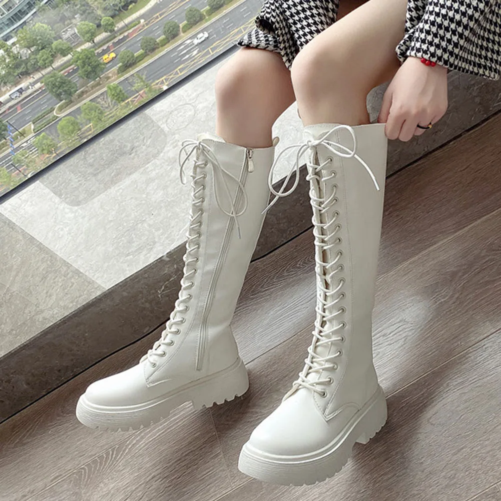Doratasia 2020 Fashion Square Heels Shoelaces Autumn Winter Women Shoes Knee High Riding Boots
Doratasia 2020 Fashion Square Heels Shoelaces Autumn Winter Women Shoes Knee High Riding Boots