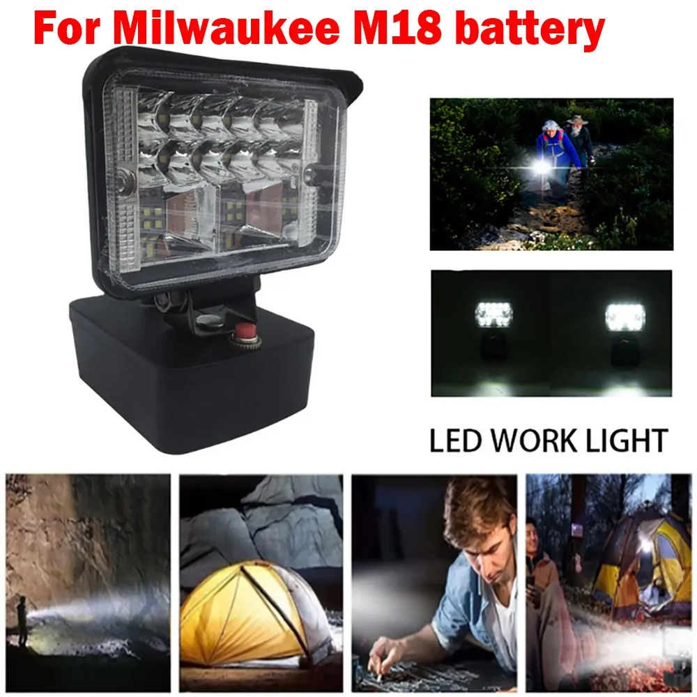 11W LED Lamp Work Light Torches For Milwaukee 18V M18 Li-on Battery Emergency Outdoor Lighting Power Source Spotlight Floodlight
11W LED Lamp Work Light Torches For Milwaukee 18V M18 Li-on Battery Emergency Outdoor Lighting Power Source Spotlight Floodlight