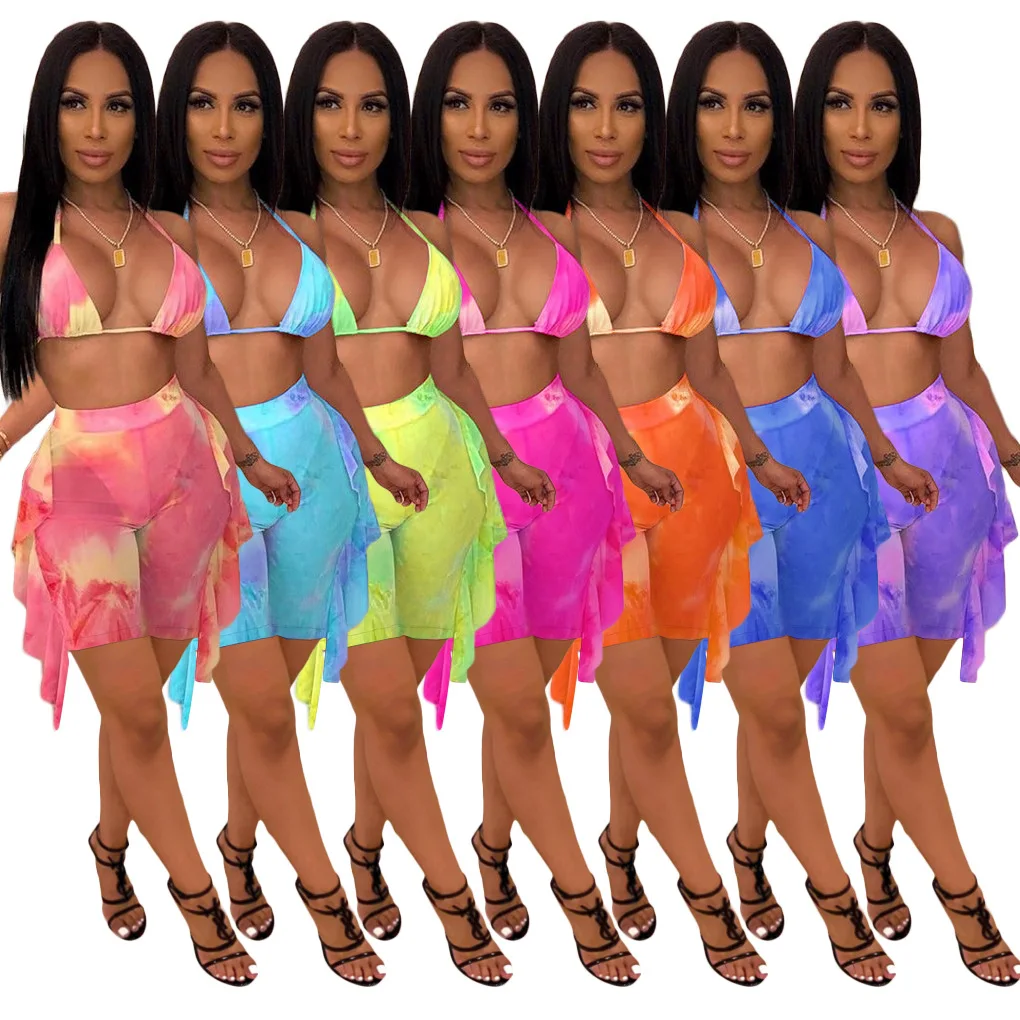 Echoine Bikini Suit See-Through Bikini Beachwear Sheer Mesh Tie Dye Print Bra Crop Top Shorts Two Piece Set Ruffle Shorts Set
Echoine Bikini Suit See-Through Bikini Beachwear Sheer Mesh Tie Dye Print Bra Crop Top Shorts Two Piece Set Ruffle Shorts Set