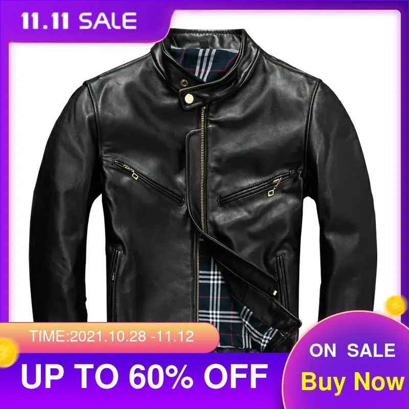 2021 Black Genuine Leather Jacket Motorcycle Style Plus Size 5XL Real Natural Horsehide Autumn Slim Fit Biker Coat
2021 Black Genuine Leather Jacket Motorcycle Style Plus Size 5XL Real Natural Horsehide Autumn Slim Fit Biker Coat