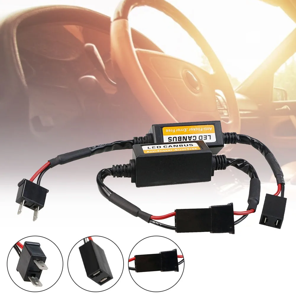 New 2pcs H7 LED Headlight Decoder Adapter Canbus Anti-Flicker Harness Bulbs Resistor Decoder Warning Error Canceller Support CSV
New 2pcs H7 LED Headlight Decoder Adapter Canbus Anti-Flicker Harness Bulbs Resistor Decoder Warning Error Canceller Support CSV