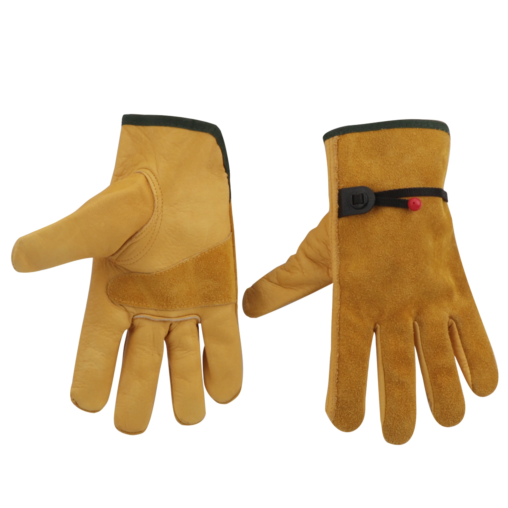 

Men's Work Cowhide Gloves Gardening Digging Planting Leather Working Gloves Plant Flower Pruning Protective Glove Driver