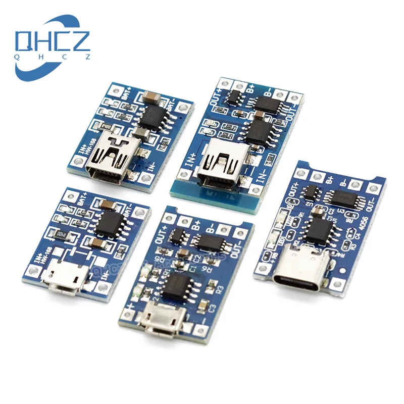 5 шт Type-c/Micro/Mini USB TP4056 18650 модуль зарядного устройства литиевой батареи 5V 1A зарядная плата с двойной функцией защиты
5 шт Type-c/Micro/Mini USB TP4056 18650 модуль зарядного устройства литиевой батареи 5V 1A зарядная плата с двойной функцией защиты