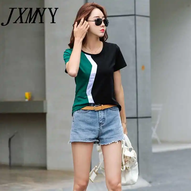 ICCLEK JXMYY Simple Stitching Female Shirt Casual Women Tops 2021 Spring Summer Cool Short Sleeve Shirt Korean Style Fashion
ICCLEK JXMYY Simple Stitching Female Shirt Casual Women Tops 2021 Spring Summer Cool Short Sleeve Shirt Korean Style Fashion