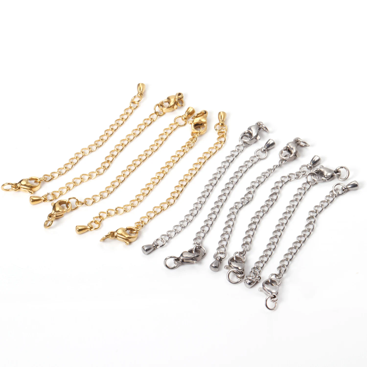 ASON 10pcs/lots Extension Tail Chain 5mm Lobster Clasps Connector Stainless Steel For Bracelet Necklace DIY Jewelry Accessory
ASON 10pcs/lots Extension Tail Chain 5mm Lobster Clasps Connector Stainless Steel For Bracelet Necklace DIY Jewelry Accessory
