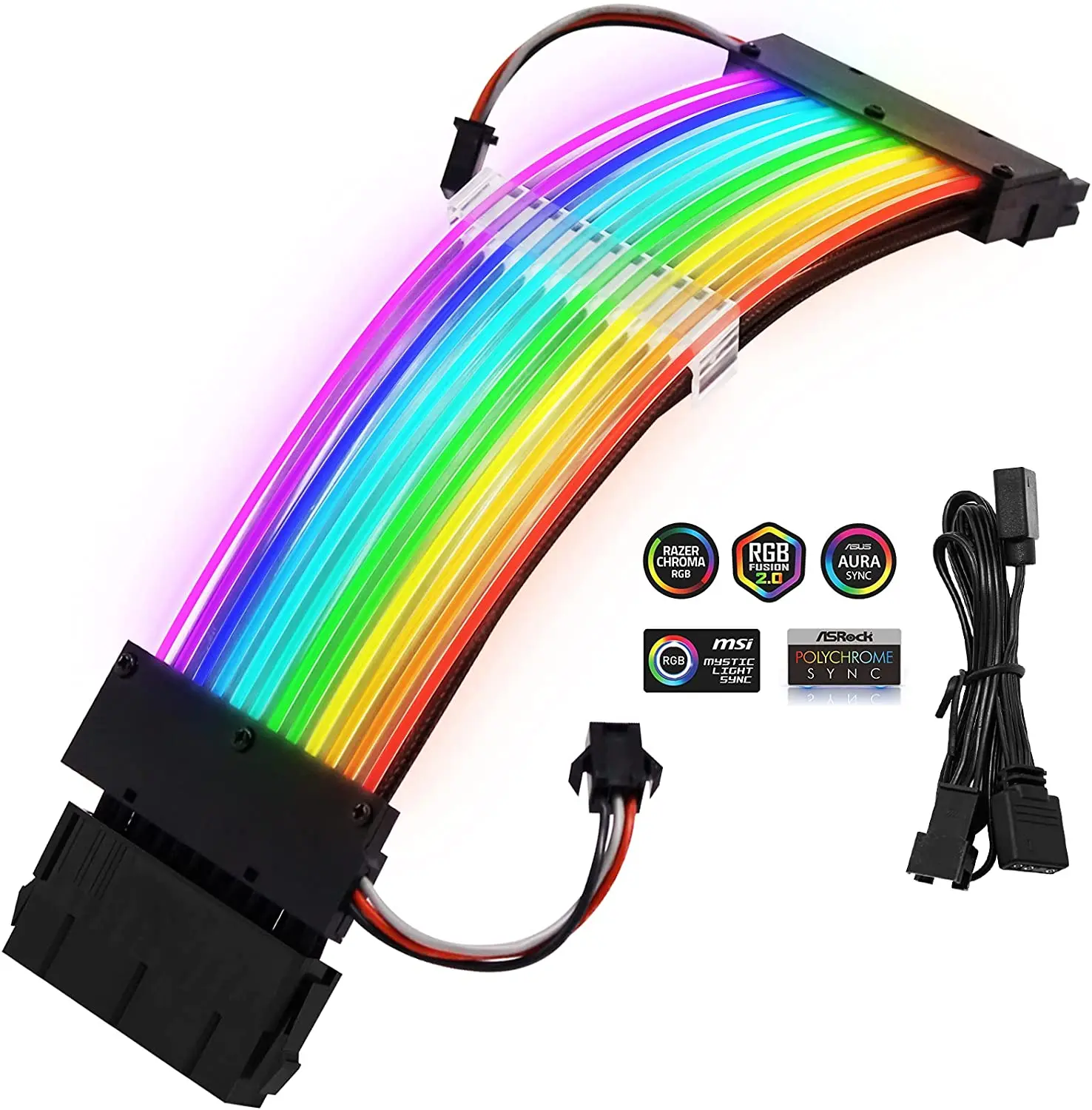 Anupow RGB удлинитель питания, втулка кабеля 24 Pin ATX RGB комплект удлинителей кабеля 16AWG
Anupow RGB удлинитель питания, втулка кабеля 24 Pin ATX RGB комплект удлинителей кабеля 16AWG