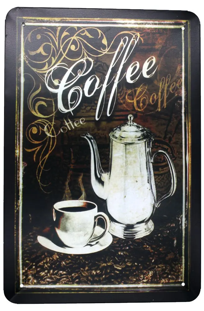 Vintage Coffee, Metal Tin Sign, Vintage Antique Plaque Poster Kitchen Home Cafe Wall Decor
Vintage Coffee, Metal Tin Sign, Vintage Antique Plaque Poster Kitchen Home Cafe Wall Decor