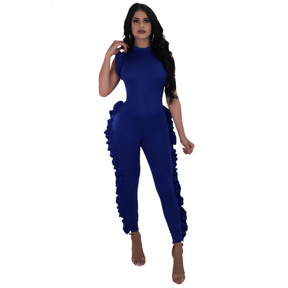 Fashion Ruffles Woman Jumpsuits 2020 Summer Sleeveless Slim Long Playsuit Elegant Bodycon Jumpsuit Rompers Overalls
Fashion Ruffles Woman Jumpsuits 2020 Summer Sleeveless Slim Long Playsuit Elegant Bodycon Jumpsuit Rompers Overalls