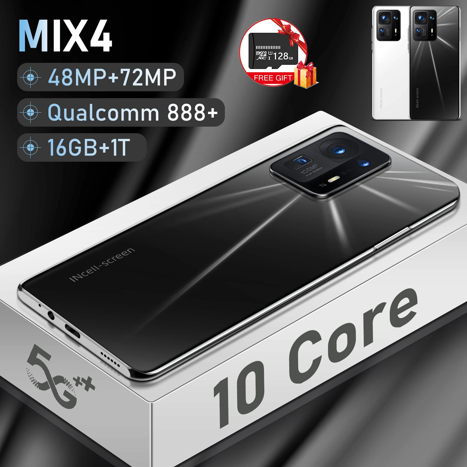 Global Version Smartphones 7.3 Inch MIX4 5G/4G LTE Cellphone 16GB+1TB Android12 7300mAh Smartphone 48+72MP Qualcomm888 Face ID
Global Version Smartphones 7.3 Inch MIX4 5G/4G LTE Cellphone 16GB+1TB Android12 7300mAh Smartphone 48+72MP Qualcomm888 Face ID