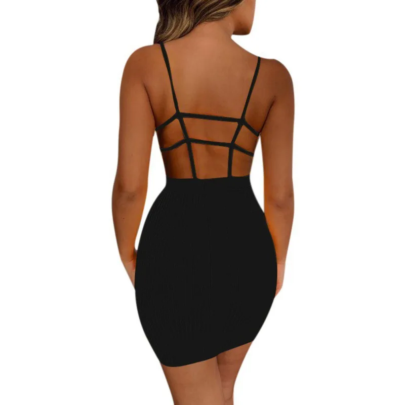 Hot Summer Backless Women Mini Dress Women Halter Low-cut Dress 2020 Sexy Ladies Hot Sexy Female Dresses
Hot Summer Backless Women Mini Dress Women Halter Low-cut Dress 2020 Sexy Ladies Hot Sexy Female Dresses
