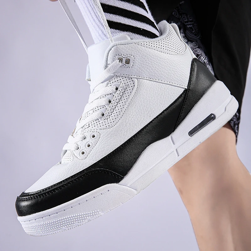 2021 New Basketball Boots for Man Air Sole Sport Shoes Big Size 39-46 Basketball Sneakers Shock-Absorbant Men Outdoor Sneakers
2021 New Basketball Boots for Man Air Sole Sport Shoes Big Size 39-46 Basketball Sneakers Shock-Absorbant Men Outdoor Sneakers
