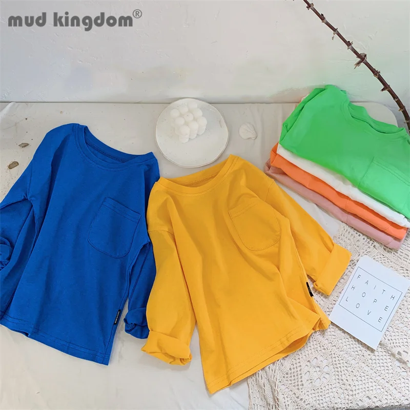 Mudkingdom Boys Girls Solid T-shirts Long Sleeve Pocket Loose Crew Neck Casual Undershirts Tops for Toddler Spring Autumn Clothe
Mudkingdom Boys Girls Solid T-shirts Long Sleeve Pocket Loose Crew Neck Casual Undershirts Tops for Toddler Spring Autumn Clothe