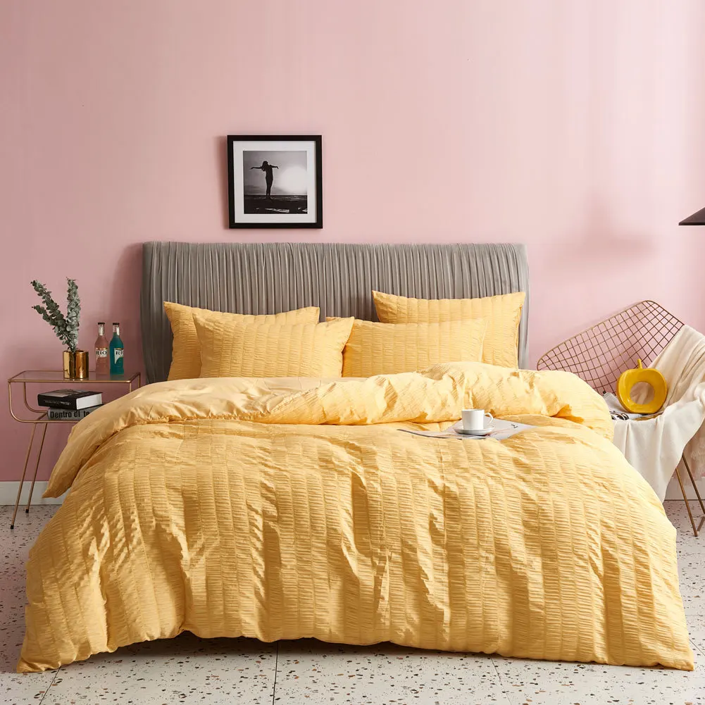 Modern Bed Home Textile Three-Piece Pure Color Simple Yellow Quilt Cover Bed Sheet Pillowcase Bedding Soft Comforter Duvet Cover
Modern Bed Home Textile Three-Piece Pure Color Simple Yellow Quilt Cover Bed Sheet Pillowcase Bedding Soft Comforter Duvet Cover