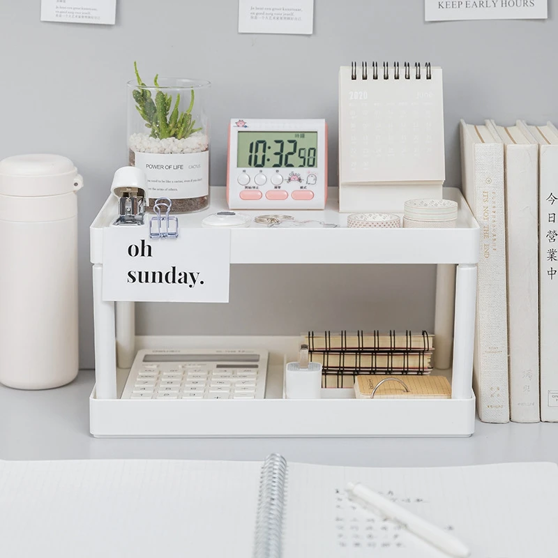 Multifunctional Shelves Multi-layer Cosmetics Storage Rack Desktop Storage Rack Plastic Desk Shelves Stationery Sundries Holder
Multifunctional Shelves Multi-layer Cosmetics Storage Rack Desktop Storage Rack Plastic Desk Shelves Stationery Sundries Holder