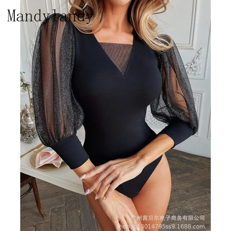 Комбинезоны Mandylandy, Осенние сетчатые прозрачные комбинезоны с рукавами-фонариками, женские сексуальные однотонные облегающие комбинезоны ...
Комбинезоны Mandylandy, Осенние сетчатые прозрачные комбинезоны с рукавами-фонариками, женские сексуальные однотонные облегающие комбинезоны ...