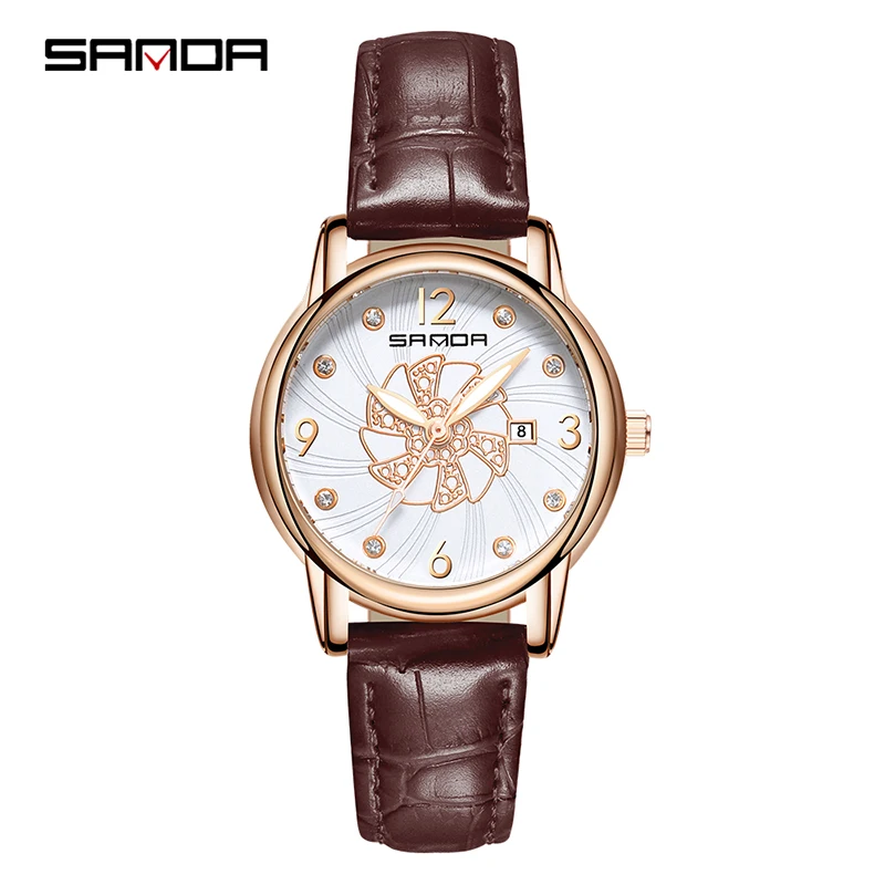 2019 SANDA Windmill Dial Design Women Watches Fashion Ladies White Leather Watch Women Hand Clock Relogio Feminino
2019 SANDA Windmill Dial Design Women Watches Fashion Ladies White Leather Watch Women Hand Clock Relogio Feminino