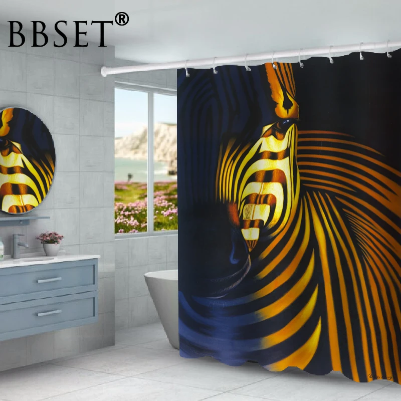 Abstract Zebra Shower Curtain Black and White Stripes Pattern Bathroom Curtain Decor Waterproof Shower Curtains Cortina De Bano
Abstract Zebra Shower Curtain Black and White Stripes Pattern Bathroom Curtain Decor Waterproof Shower Curtains Cortina De Bano
