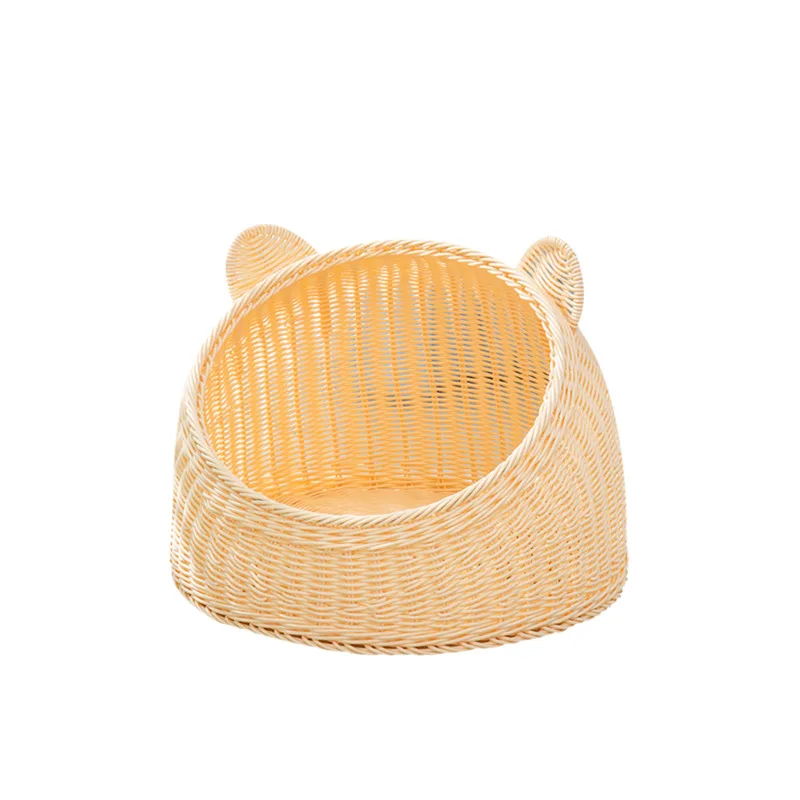 Rattan woven cat's nest semi closed cat's nest breathable in summer washable manual rattan woven cat's nest
Rattan woven cat's nest semi closed cat's nest breathable in summer washable manual rattan woven cat's nest