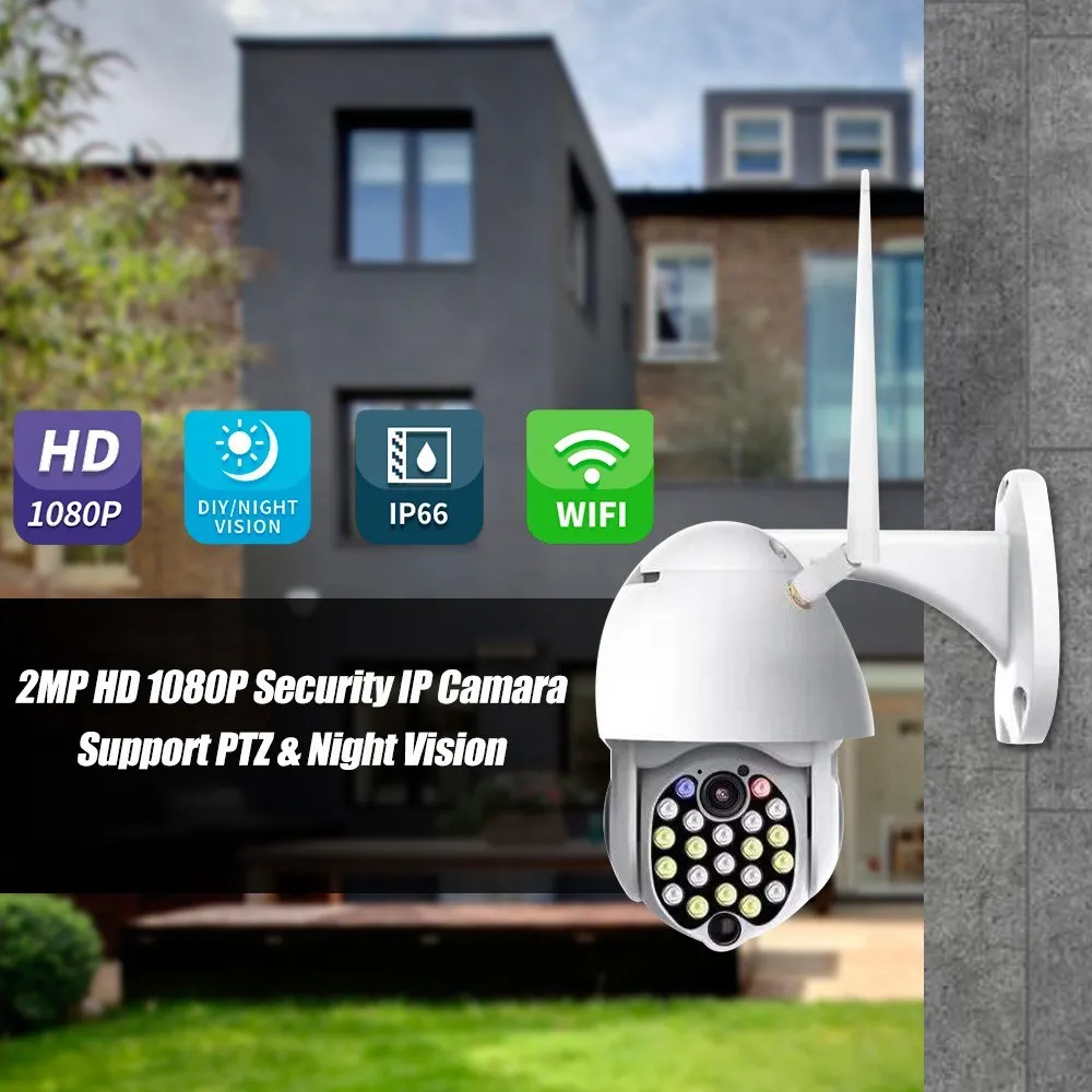 1080p IP Camera WiFi CCTV IR Camera Outdoor Security Surveillance NetCam IP Camara Exterior TF Card Audio PTZ & Night Vision
1080p IP Camera WiFi CCTV IR Camera Outdoor Security Surveillance NetCam IP Camara Exterior TF Card Audio PTZ & Night Vision