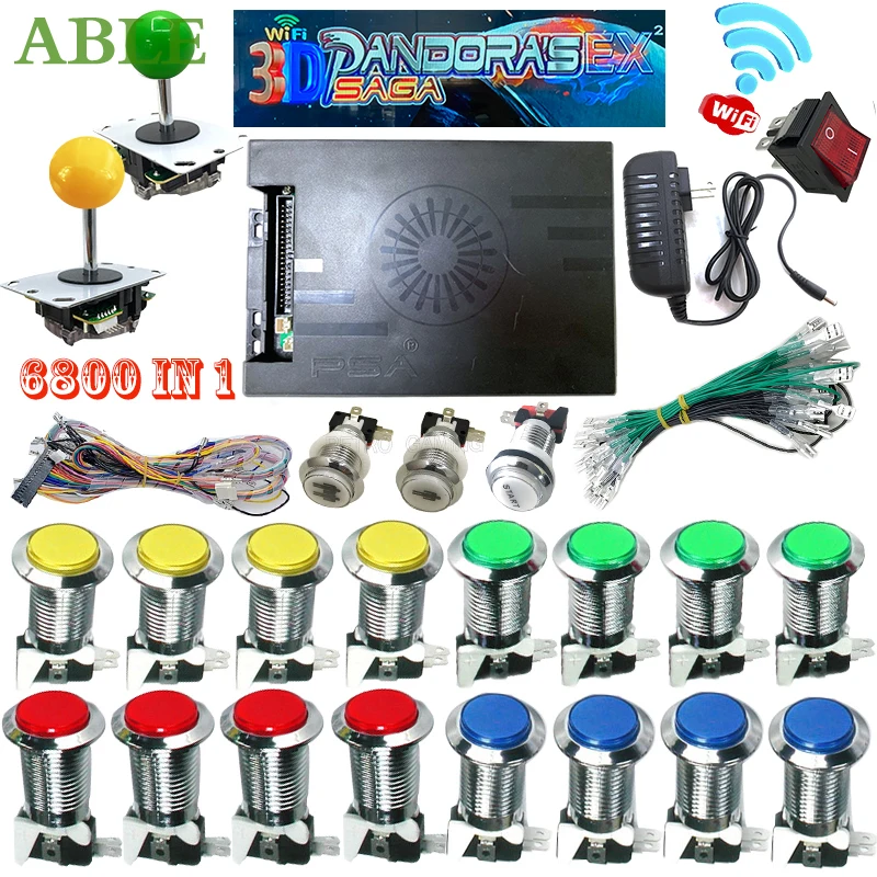 Pandora Box 3d Сага EX 6800 в 1, 2 игрока, набор для самостоятельной сборки Wi-Fi, настольная игра с 5-контактным джойстиком, хромированная аркадная машина...
Pandora Box 3d Сага EX 6800 в 1, 2 игрока, набор для самостоятельной сборки Wi-Fi, настольная игра с 5-контактным джойстиком, хромированная аркадная машина...