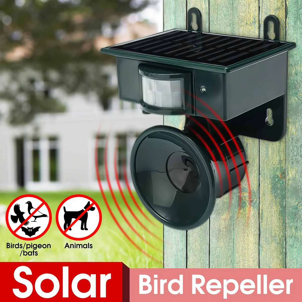 Outdoor Solar Pest Repeller Garden Power Panel Ultrasonic Pest Animal Bird Cat Dog Mouse Rat Fox Ultra Sound Repeller Repellents
Outdoor Solar Pest Repeller Garden Power Panel Ultrasonic Pest Animal Bird Cat Dog Mouse Rat Fox Ultra Sound Repeller Repellents