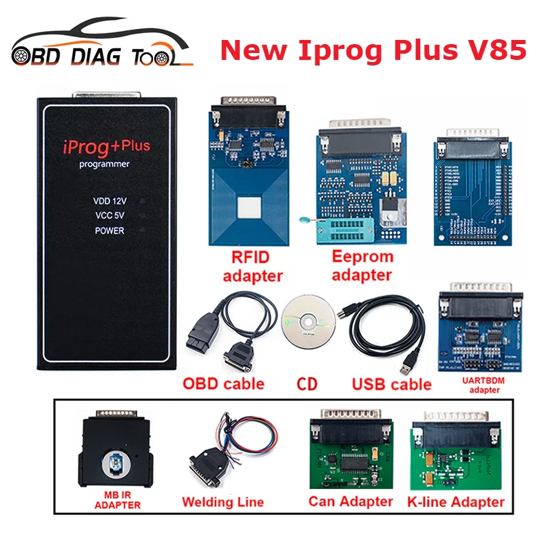 Новейшие Полные Адаптеры Iprog Plus V85 ECU Программатор поддержка IMMO/пробег/сброс