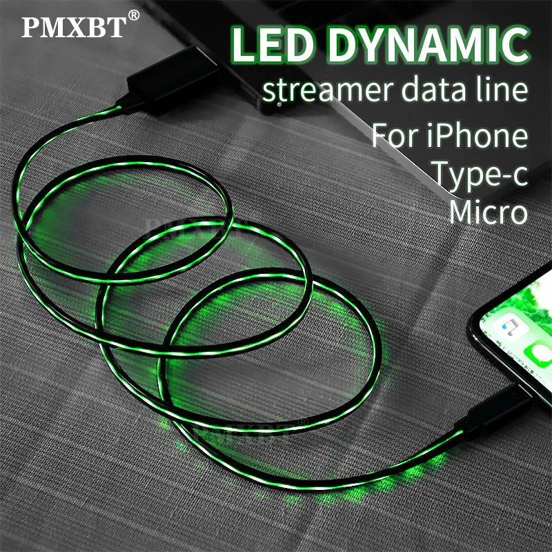 LED Glow Flowing USB Charger lighting Cable For Samsung s10 A50 Huawei Xiaomi MI9 Type C Micro USB Mobile Phone Charge Data Wire
LED Glow Flowing USB Charger lighting Cable For Samsung s10 A50 Huawei Xiaomi MI9 Type C Micro USB Mobile Phone Charge Data Wire