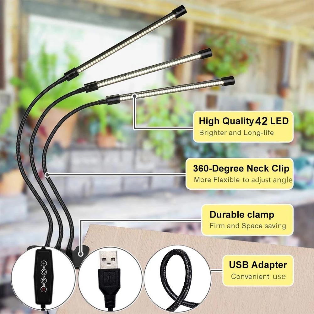 Phytolamp For Plants LED Grow Light USB Full Spectrum Control Plants Seedlings Flower Indoor Grow Box Clip Lamp Greenhouse D30
Phytolamp For Plants LED Grow Light USB Full Spectrum Control Plants Seedlings Flower Indoor Grow Box Clip Lamp Greenhouse D30