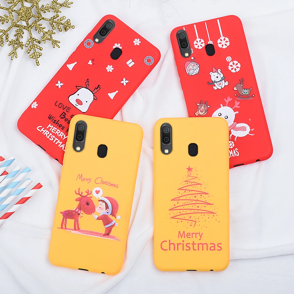 Новый мягкий силиконовый чехол на Рождество для Samsung Galaxy A50 A30 A70 A10 A20 A40 A7 2018 A750