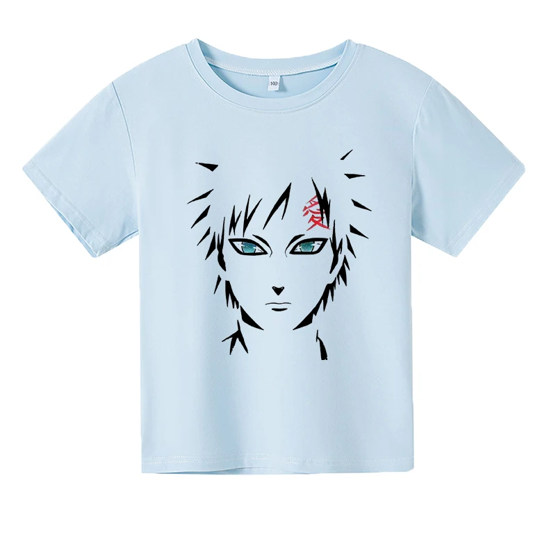 Gaara T-shirt short sleeve and cotton tops, casual printed fashion children's clothings for boys and girls, anime clothes 
Gaara T-shirt short sleeve and cotton tops, casual printed fashion children's clothings for boys and girls, anime clothes