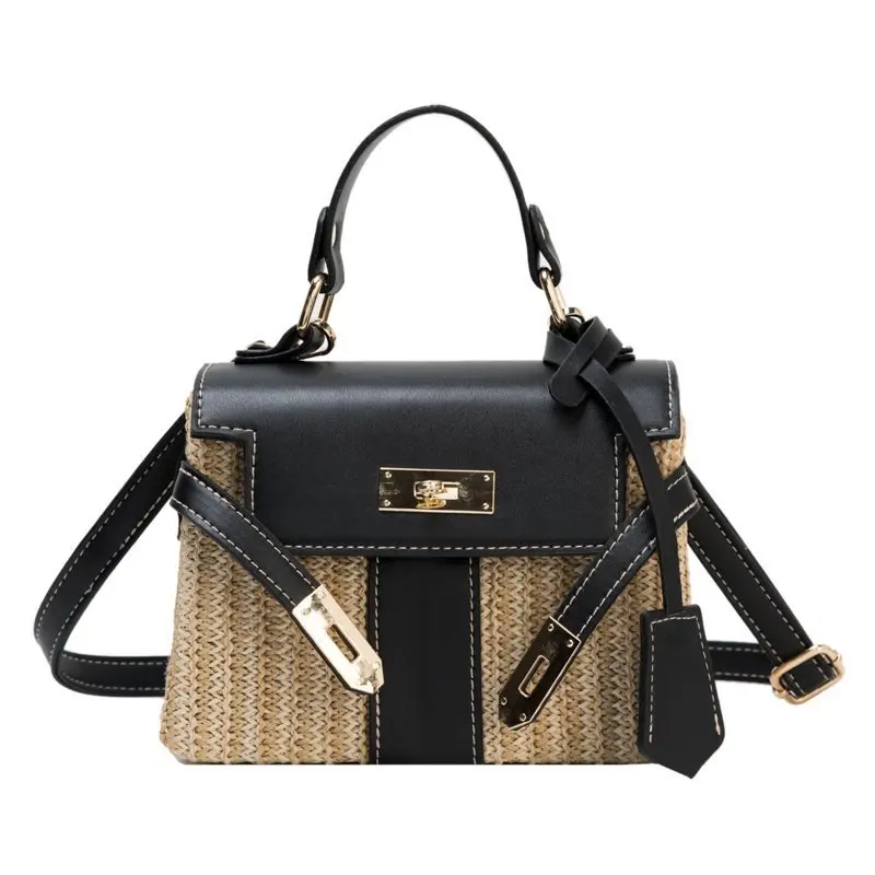 Fashion Box Straw Women Handbags Designer Wicker Woven Shoulder Crossbody Bags Chic Lock Pu Summer Beach Rattan Small Flap 2021
Fashion Box Straw Women Handbags Designer Wicker Woven Shoulder Crossbody Bags Chic Lock Pu Summer Beach Rattan Small Flap 2021