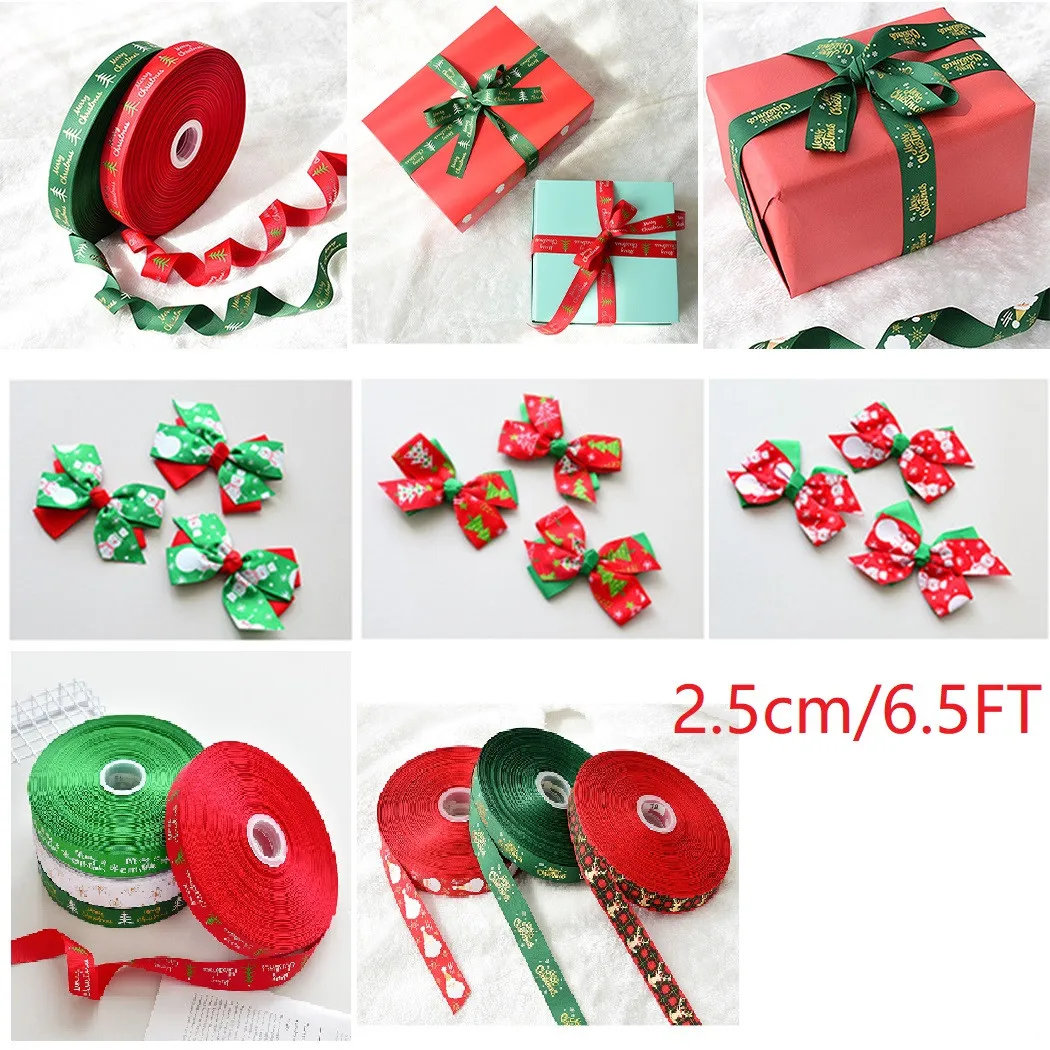 6.5FT Christmas Ribbon With Snowflake Tree Pattern For Crafts Cake Decorations Polyester Christmas Decorations New Year's Decor
6.5FT Christmas Ribbon With Snowflake Tree Pattern For Crafts Cake Decorations Polyester Christmas Decorations New Year's Decor