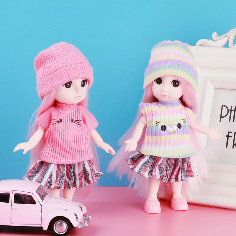 Bjd Dolls 16cm 13 Joints Plastic Baby Clothes Shoes Daily Casual Accessories Dress Up Fashion Dolls for Girls Toys DIY Gift
Bjd Dolls 16cm 13 Joints Plastic Baby Clothes Shoes Daily Casual Accessories Dress Up Fashion Dolls for Girls Toys DIY Gift
