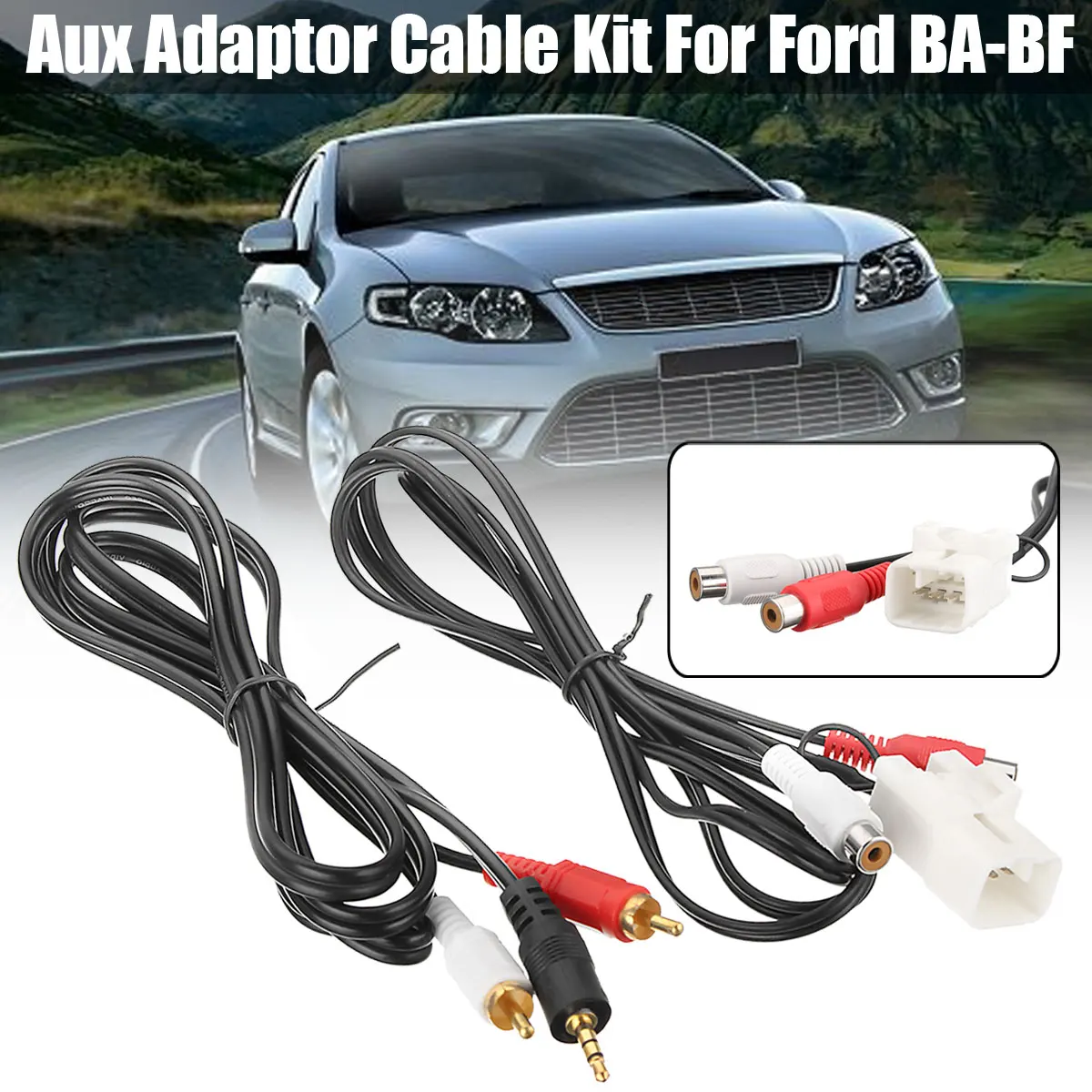 AUX plug to RCA sockets Aux in Auxiliary Adaptor Cable Kit For Ford BA-BF Falcon Territory For MP3/iPod/CD/Media 1.5M length
AUX plug to RCA sockets Aux in Auxiliary Adaptor Cable Kit For Ford BA-BF Falcon Territory For MP3/iPod/CD/Media 1.5M length
