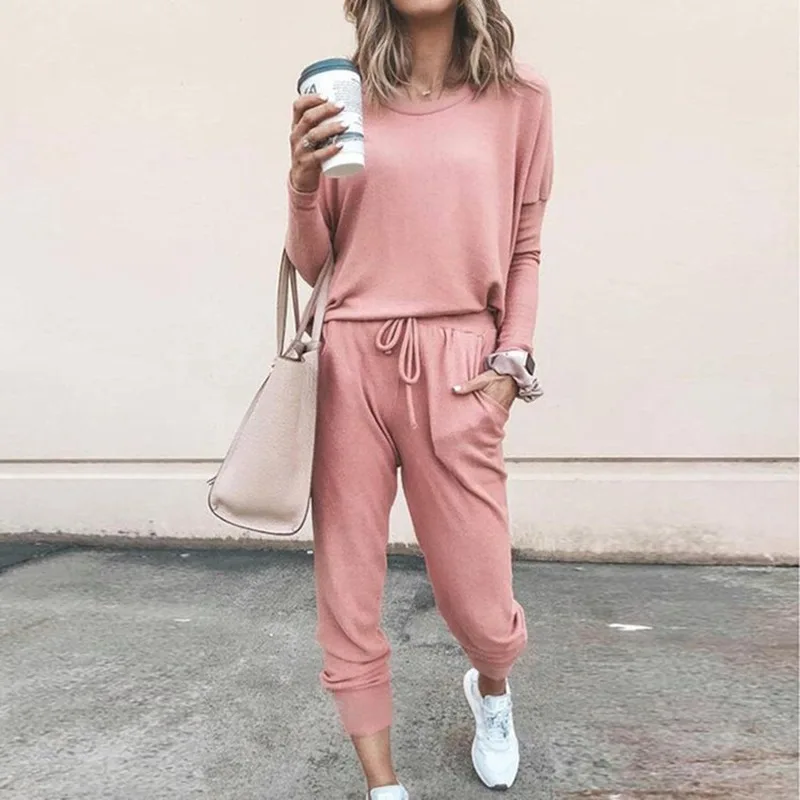 LEOSOXS 2020 Autumn Women Tracksuit Two Piece Set Loose Comfortable Simple Style Solid Color Long Sleeve Casual Suit Big Size
LEOSOXS 2020 Autumn Women Tracksuit Two Piece Set Loose Comfortable Simple Style Solid Color Long Sleeve Casual Suit Big Size