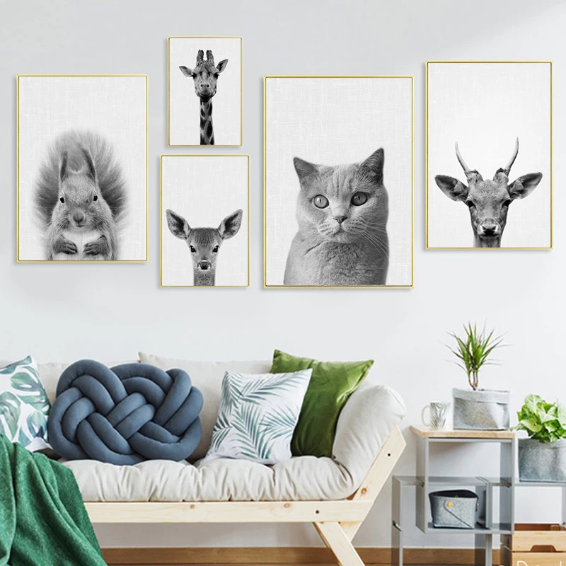 Black White Animal Deer Cat Minimalist Art Canvas Poster Painting Wall Art Picture Posters and Prints Modern Home Kid Room Decor
Black White Animal Deer Cat Minimalist Art Canvas Poster Painting Wall Art Picture Posters and Prints Modern Home Kid Room Decor